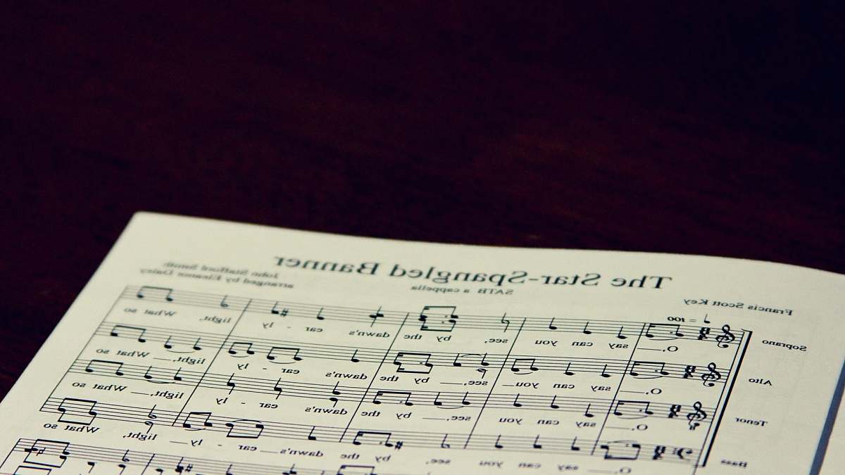 sheet music The Star-Spangled Banner music notes brockport